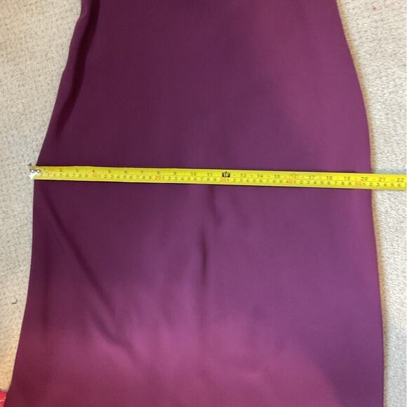 Jill Jill Stuart Two Tone V-Neck Gown Burgundy Purple Size 4 - Picture 11 of 13